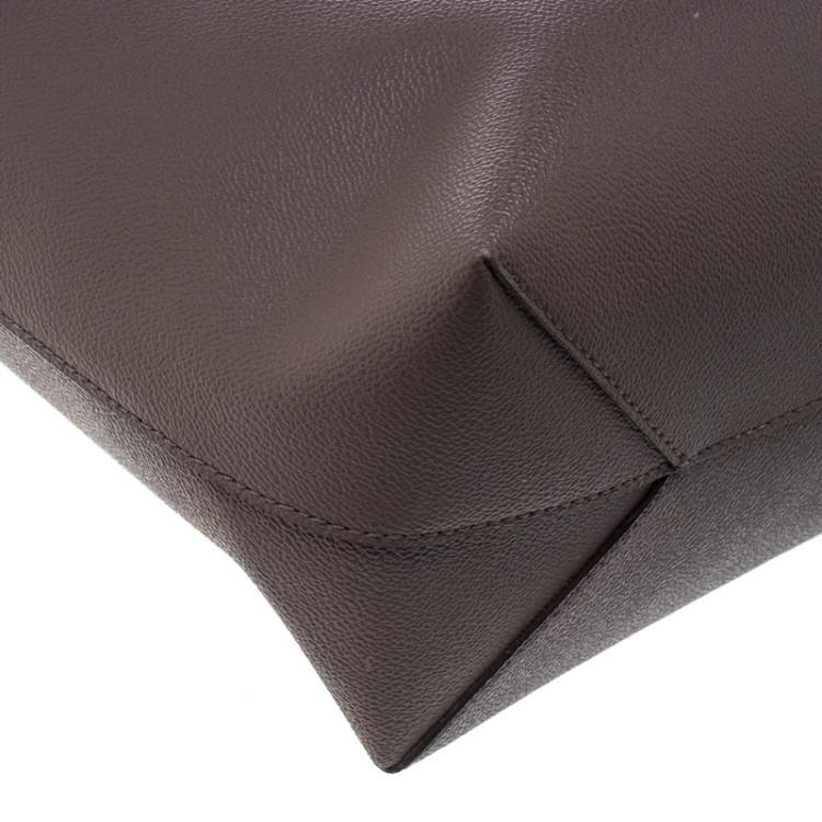 Pre Owned Michael Kors Dark Beige Leather Large Hayley Convertible Tote