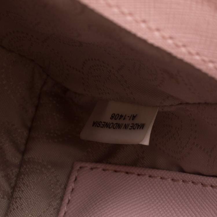 Pre Owned Michael Kors Pink Leather Mini Selma Crossbody Bag