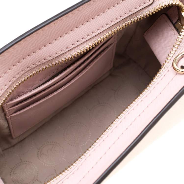 Pre Owned Michael Kors Pink Leather Mini Selma Crossbody Bag