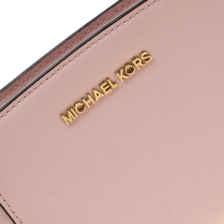 Pre Owned Michael Kors Pink Leather Mini Selma Crossbody Bag