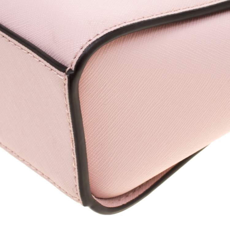 Pre Owned Michael Kors Pink Leather Mini Selma Crossbody Bag