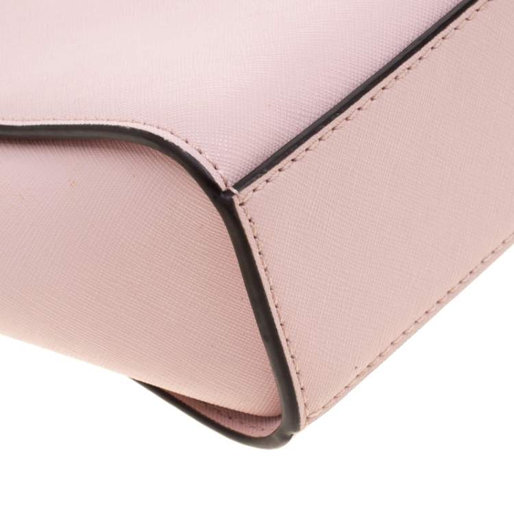 Pre Owned Michael Kors Pink Leather Mini Selma Crossbody Bag