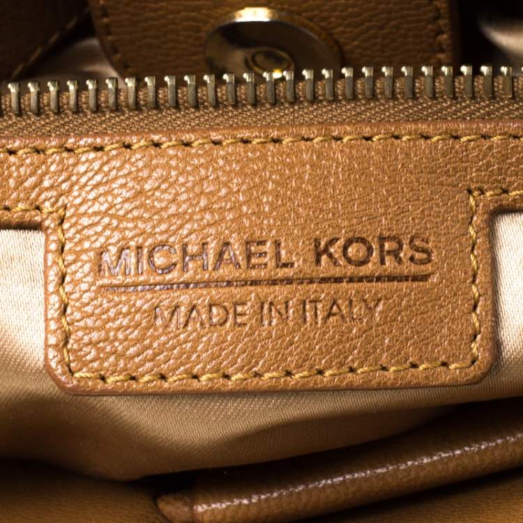 Pre Owned Michael Kors Brown Leather Satchel 