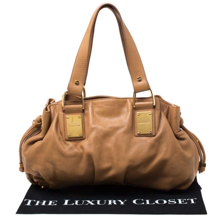 Pre Owned Michael Kors Brown Leather Satchel 