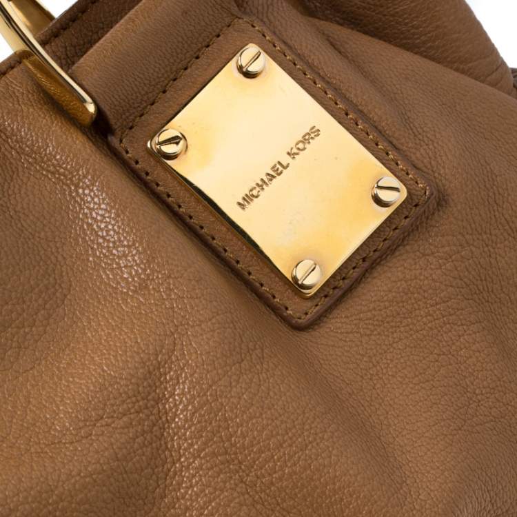 Pre Owned Michael Kors Brown Leather Satchel 