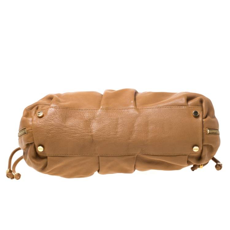 Pre Owned Michael Kors Brown Leather Satchel 