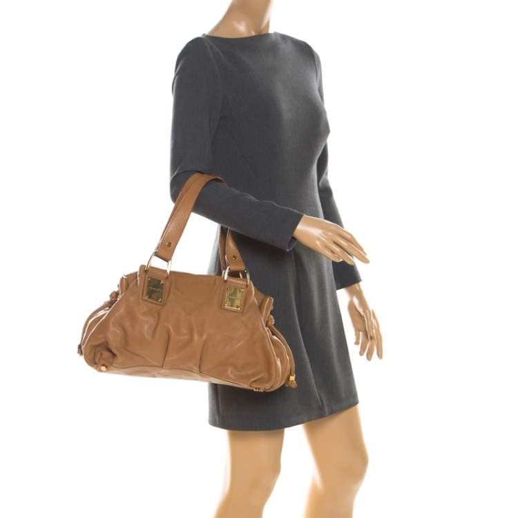 Pre Owned Michael Kors Brown Leather Satchel 