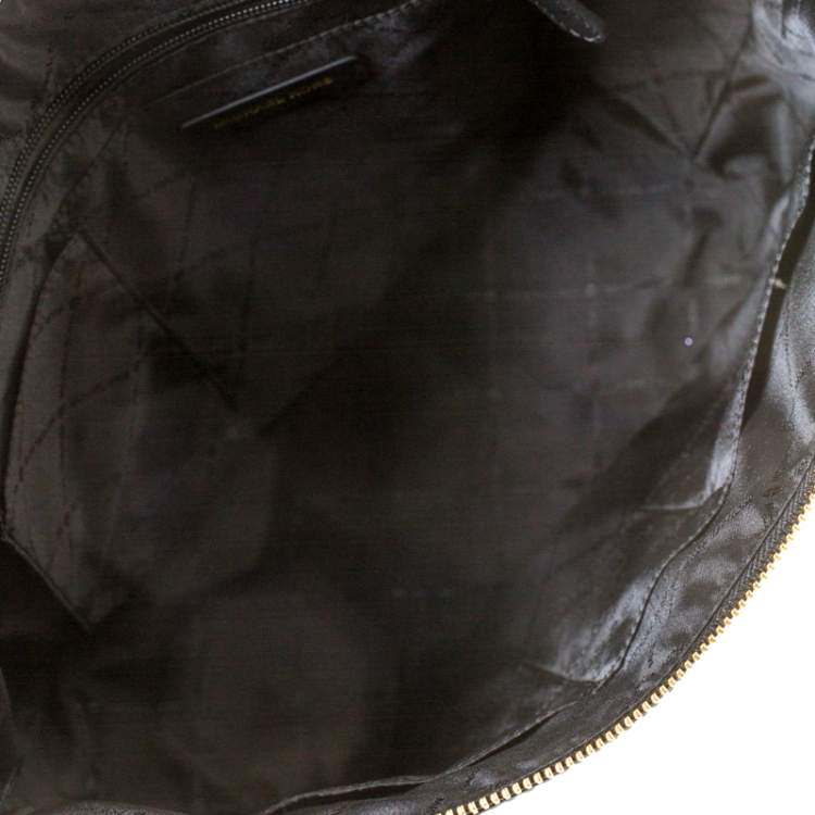 Pre Owned Michael Kors Black Leather Large Caira Tote