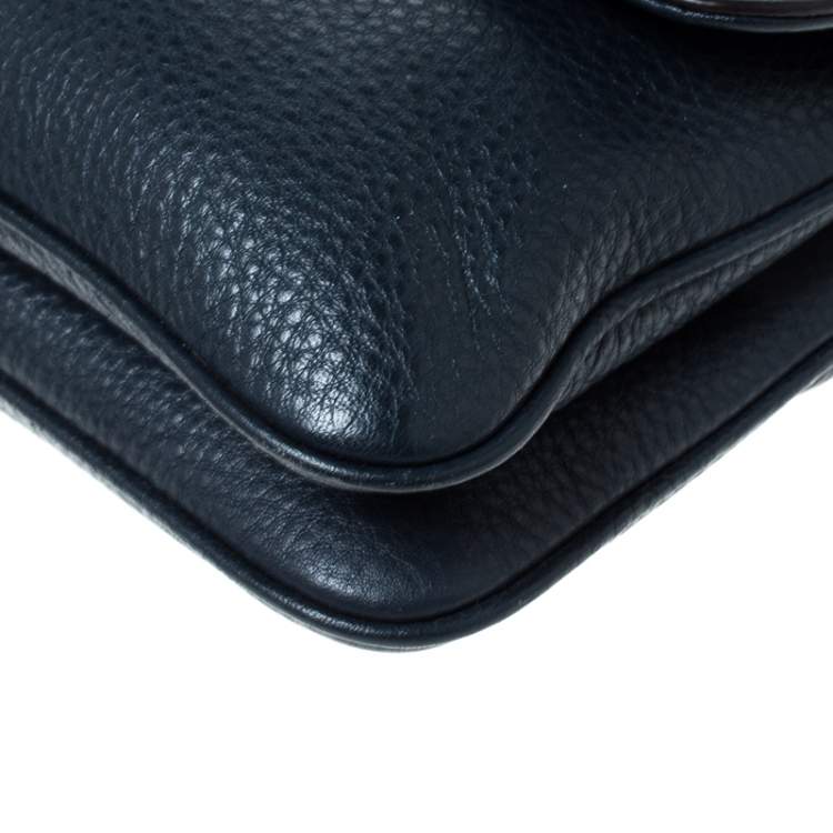 Pre Owned Michael Kors Blue Leather Crossbody Bag