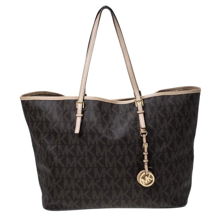 brown signature michael kors bag