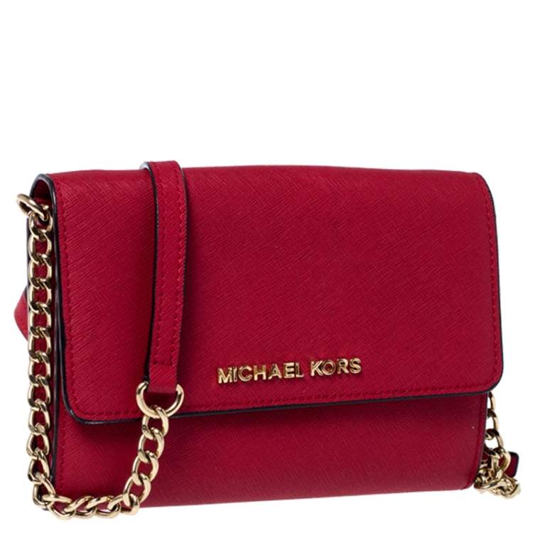 Michael Kors Red Leather Mini Crossbody Bag Michael Kors TLC