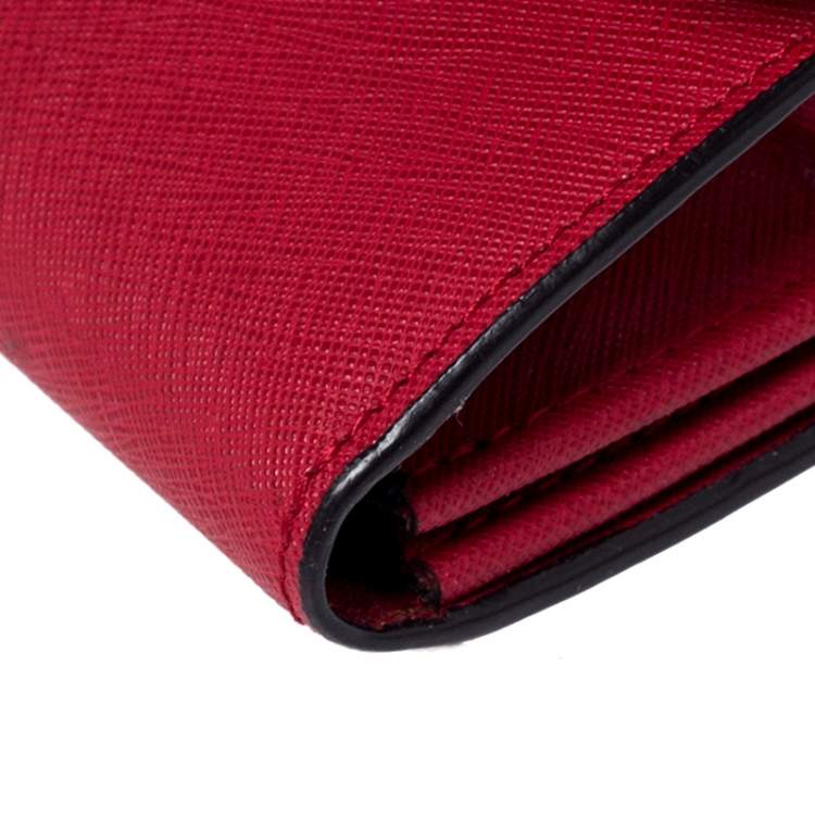 Pre Owned Michael Kors Red Leather Mini Crossbody Bag