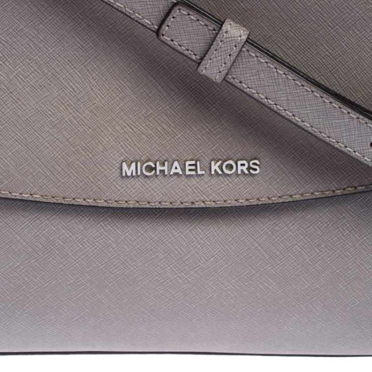 Pre Owned Michael Kors Grey Leather Ava Top Handle Bag