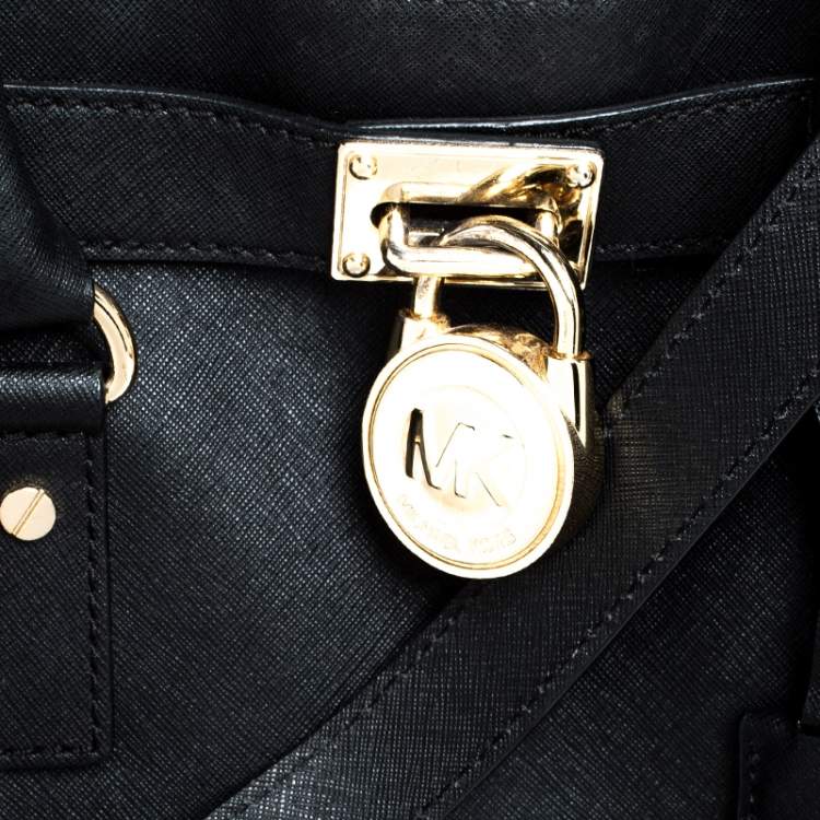Pre Owned Michael Kors Black Leather Hamilton tote 