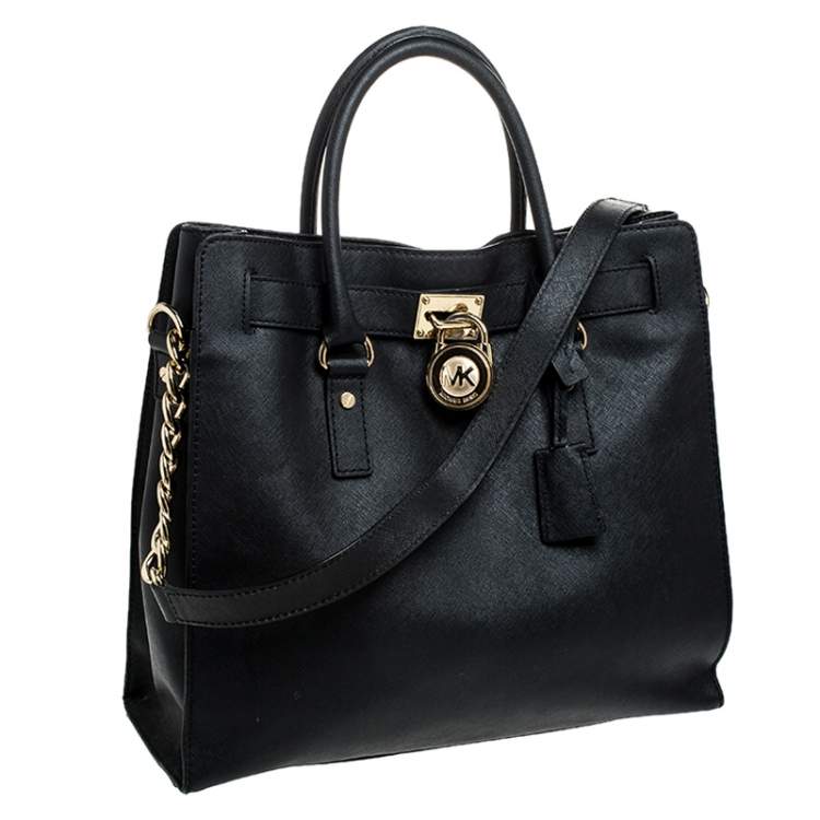 Pre Owned Michael Kors Black Leather Hamilton tote 
