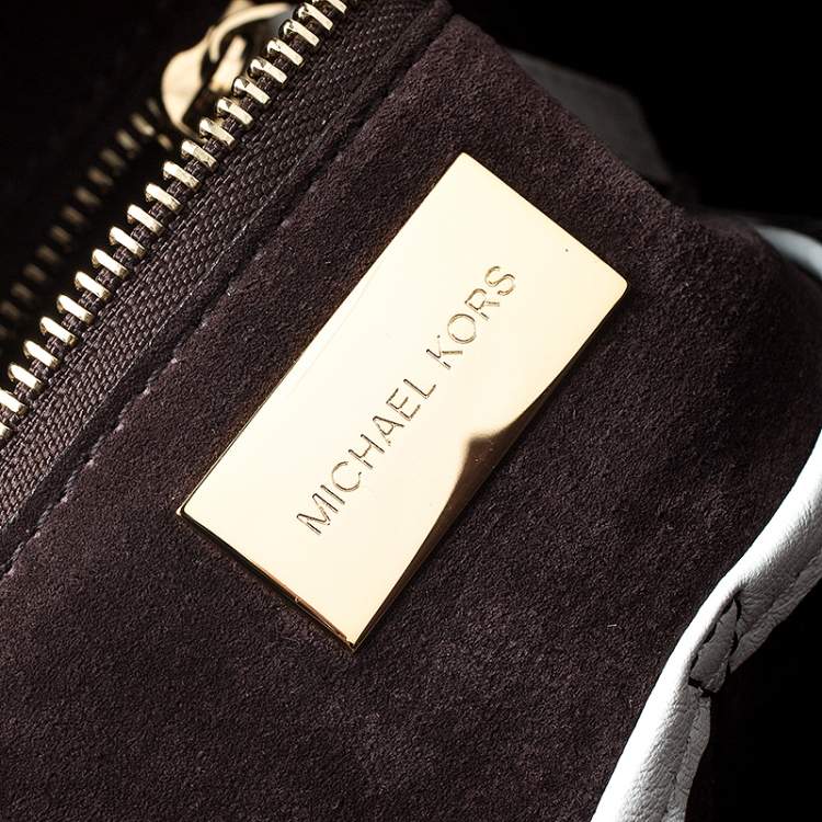 Pre Owned Michael Kors White Soft Leather Large Miranda Tote