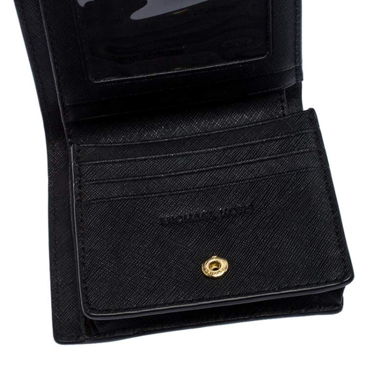 michael kors black wallet with gold hardware