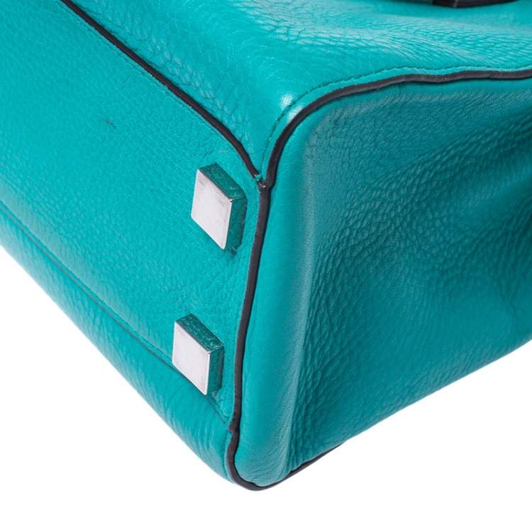 مملوكة مسبقًا Michael Kors Green Leather Ultra Stitch Handle Tote