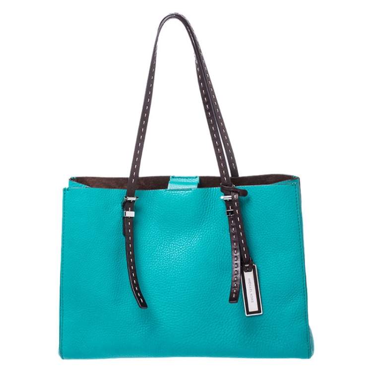 Michael Kors Green Leather Ultra Stitch Handle Tote Michael Kors | TLC