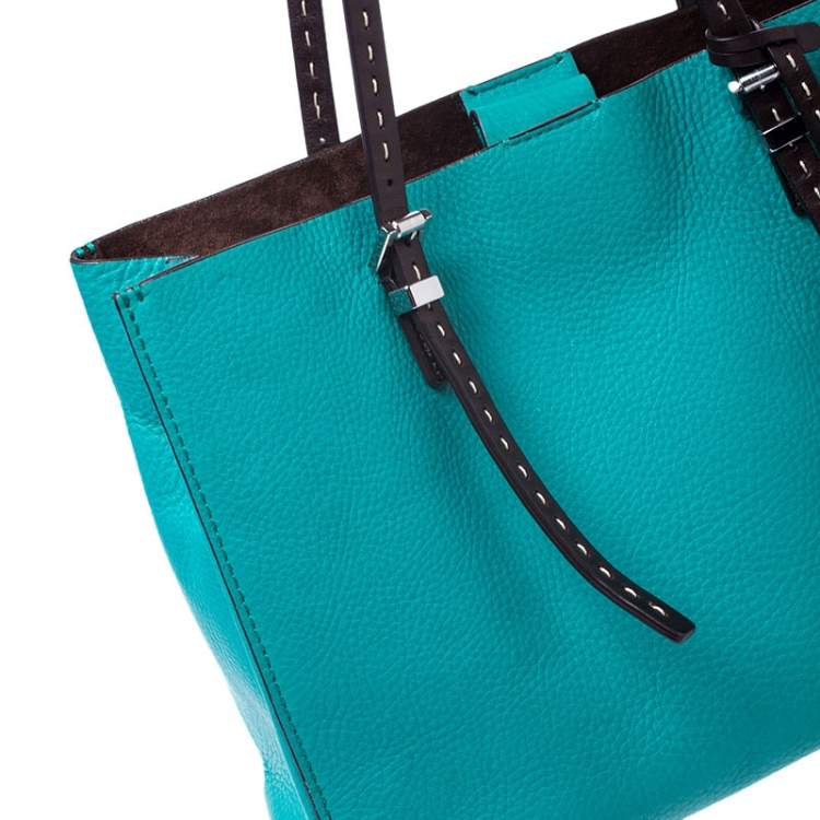 مملوكة مسبقًا Michael Kors Green Leather Ultra Stitch Handle Tote