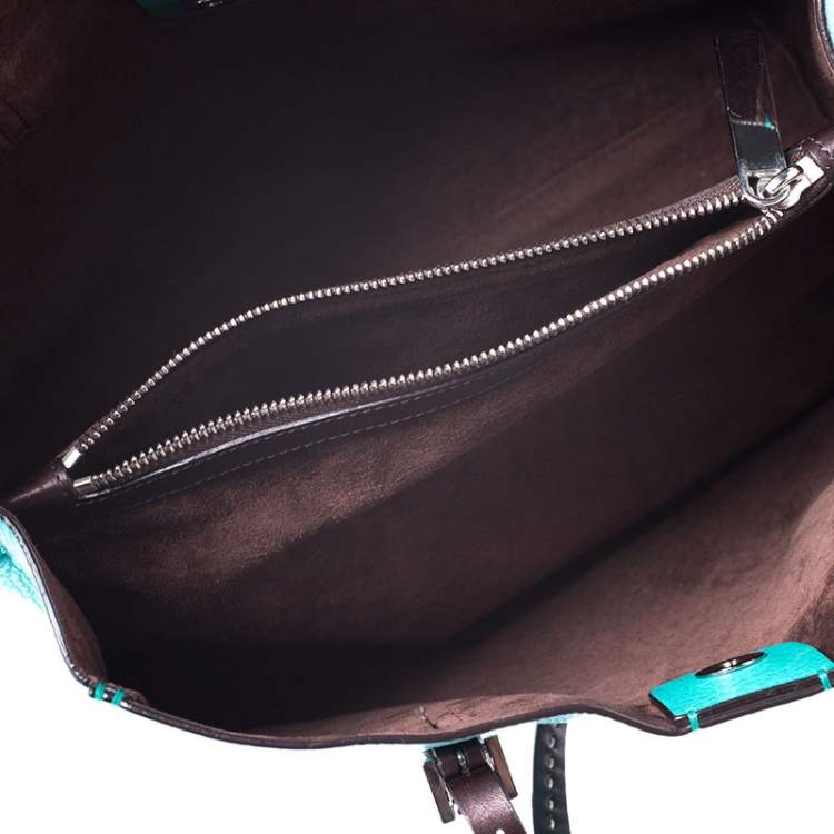 مملوكة مسبقًا Michael Kors Green Leather Ultra Stitch Handle Tote