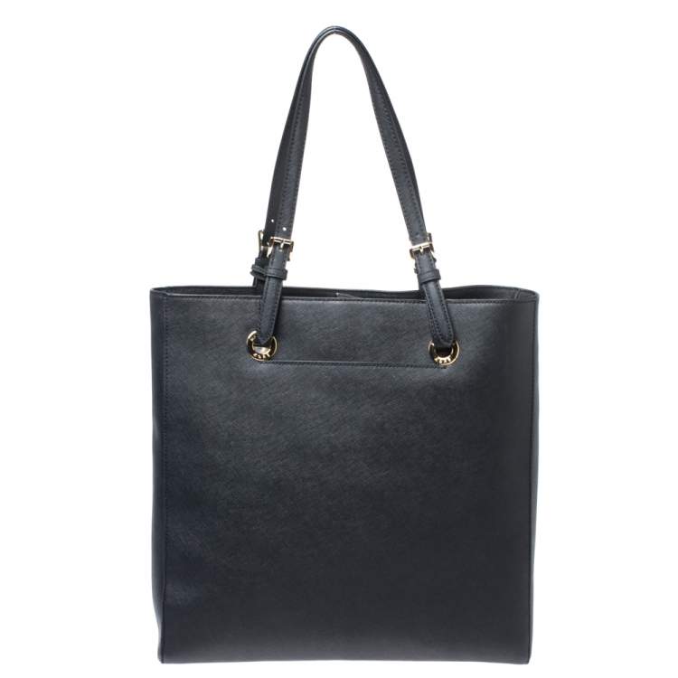 Pre Owned  MICHAEL Michael Kors Black Leather Jet Set Tote