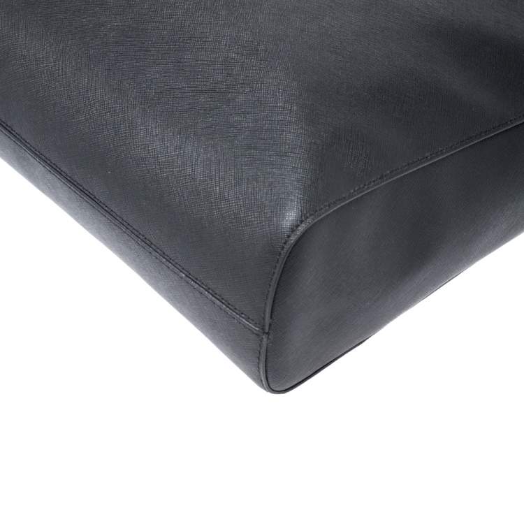 Pre Owned  MICHAEL Michael Kors Black Leather Jet Set Tote