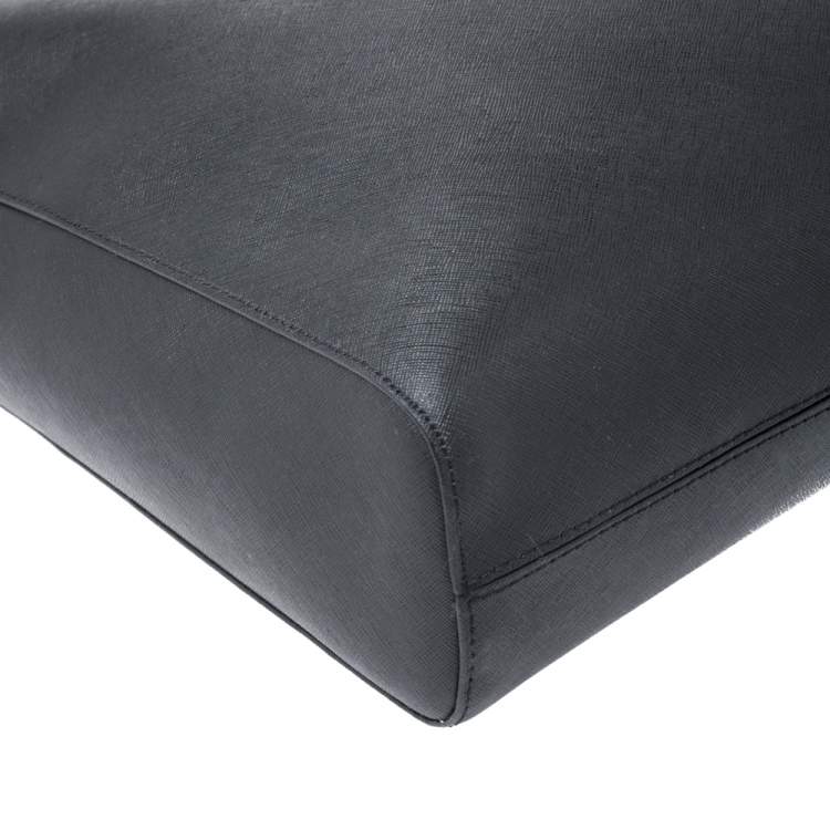 Pre Owned  MICHAEL Michael Kors Black Leather Jet Set Tote