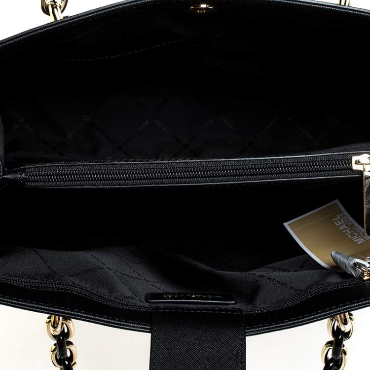 Pre Owned Michael Kors Black Leather Sofia Tote