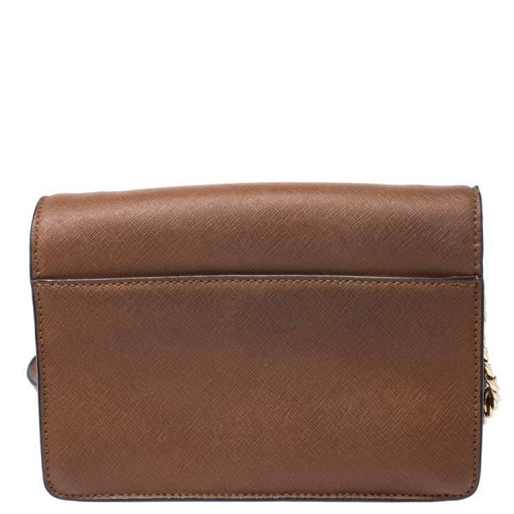 Pre Owned Michael Kors Brown Leather Crossbody Bag