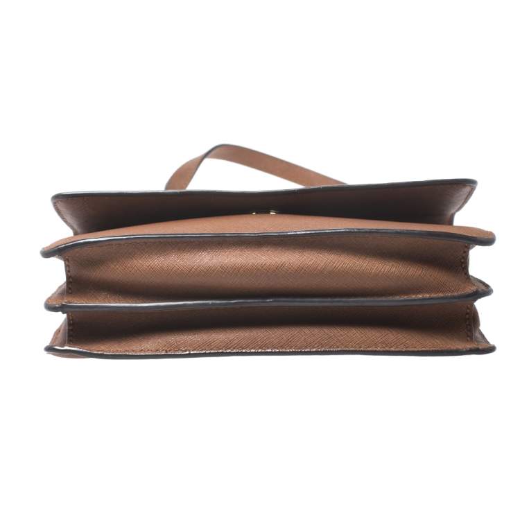 Pre Owned Michael Kors Brown Leather Crossbody Bag