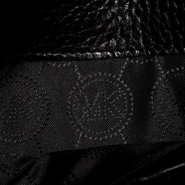 Pre Owned Michael Kors Black Leather Trifold Flap Continental Wallet