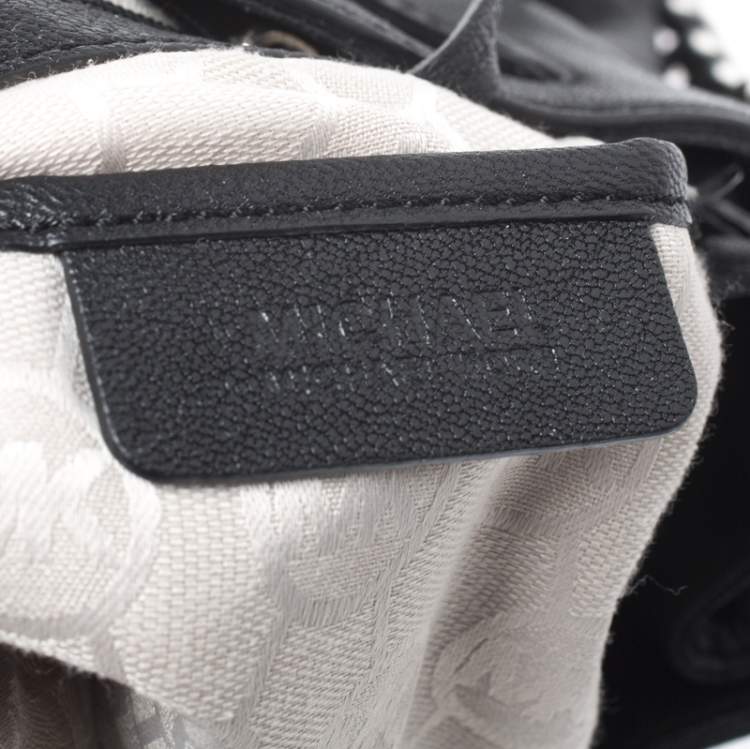 Pre Owned MICHAEL Michael Kors Black Leather Hamilton Tote