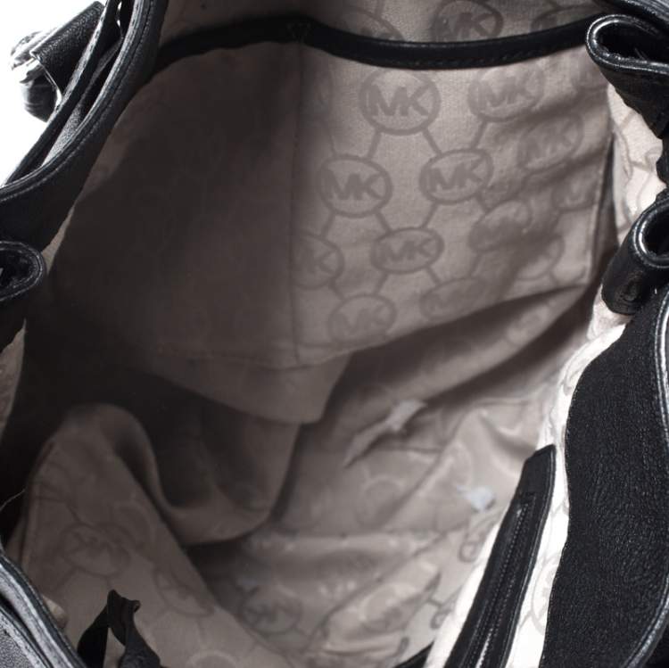 Pre Owned MICHAEL Michael Kors Black Leather Hamilton Tote