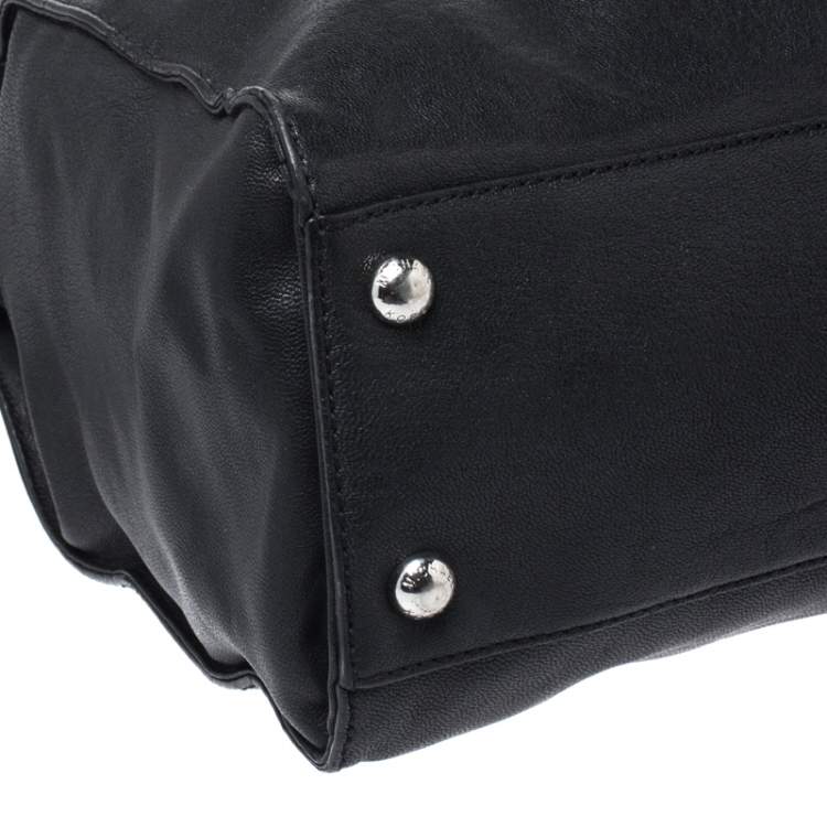 Pre Owned MICHAEL Michael Kors Black Leather Hamilton Tote