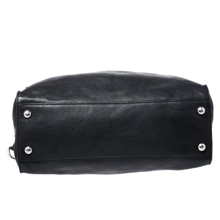 Pre Owned MICHAEL Michael Kors Black Leather Hamilton Tote