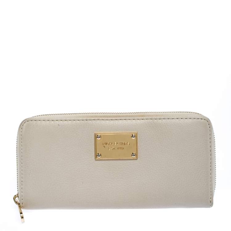 michael kors white leather wallet