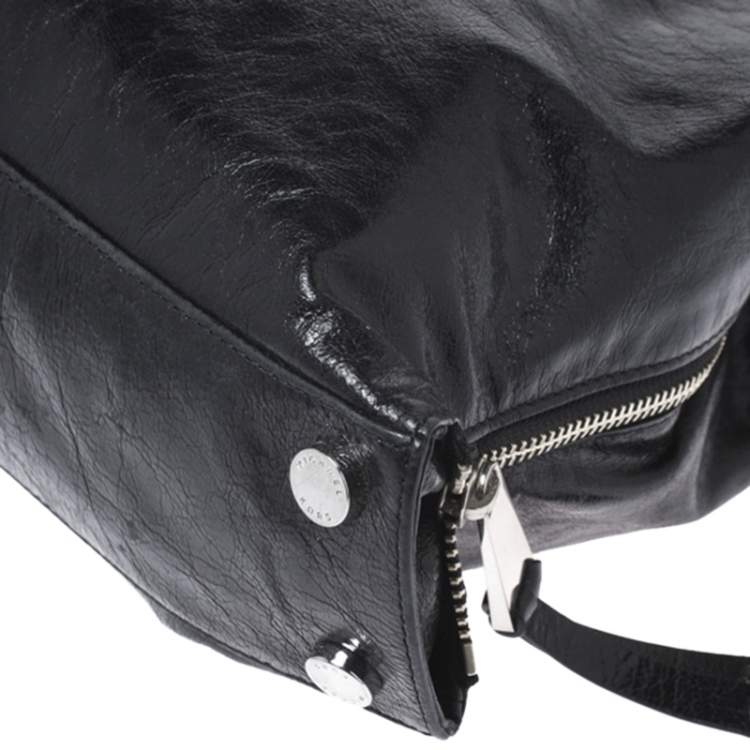 Pre Owned MICHAEL Michael Kors Black Leather Large Devon Tote