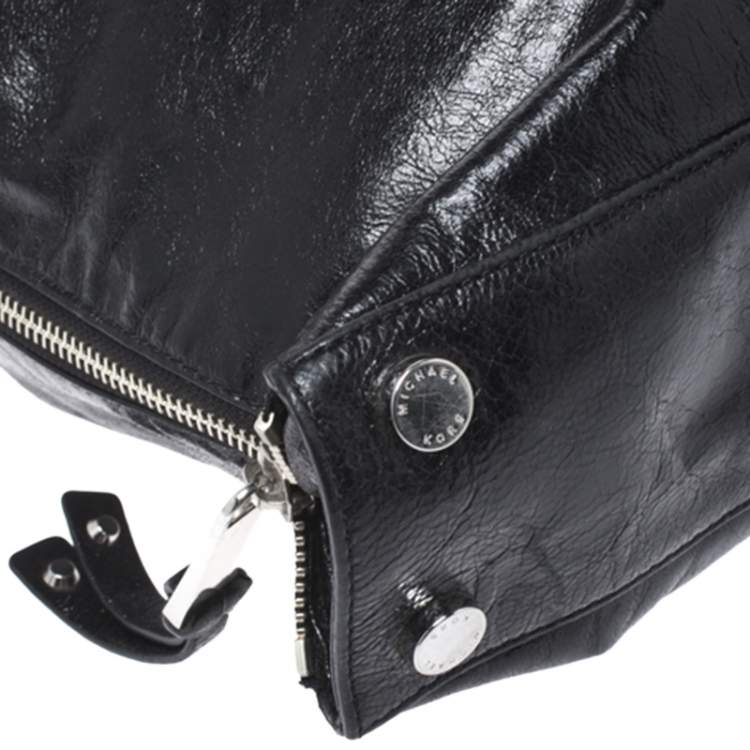 Pre Owned MICHAEL Michael Kors Black Leather Large Devon Tote