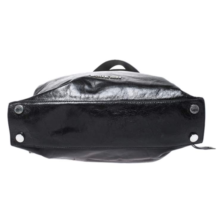 Pre Owned MICHAEL Michael Kors Black Leather Large Devon Tote