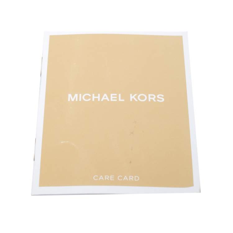 Pre Owned Michael Kors Black Leather Short Jet Set Trifold Wallet