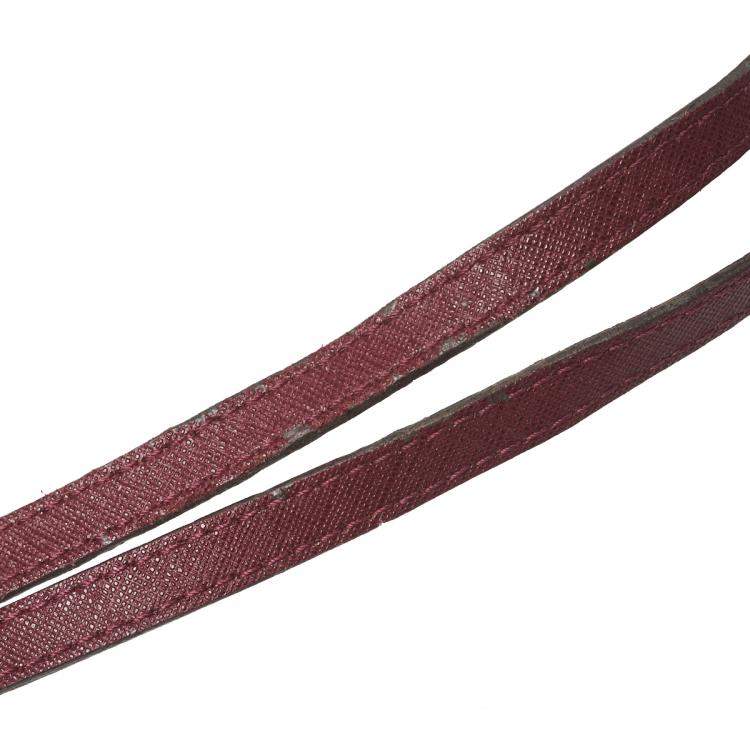 Pre Owned Michael Kors Burgundy Leather Jet Set Tote