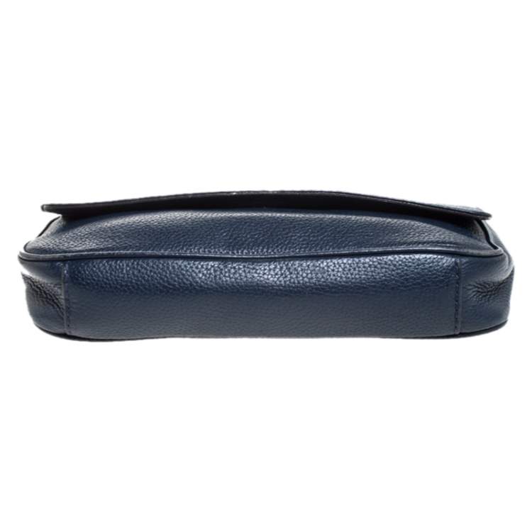 مملوكة مسبقًا MICHAEL Michael Kors Blue Leather Flap Shoulder Bag