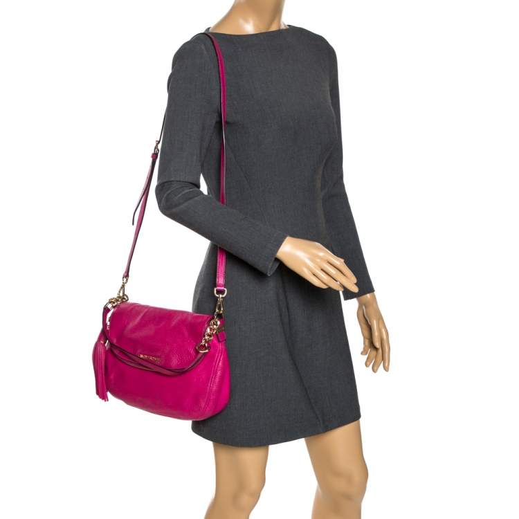 Michael Michael Kors Fuchsia Leather Bedford Crossbody Bag Michael Kors |  TLC