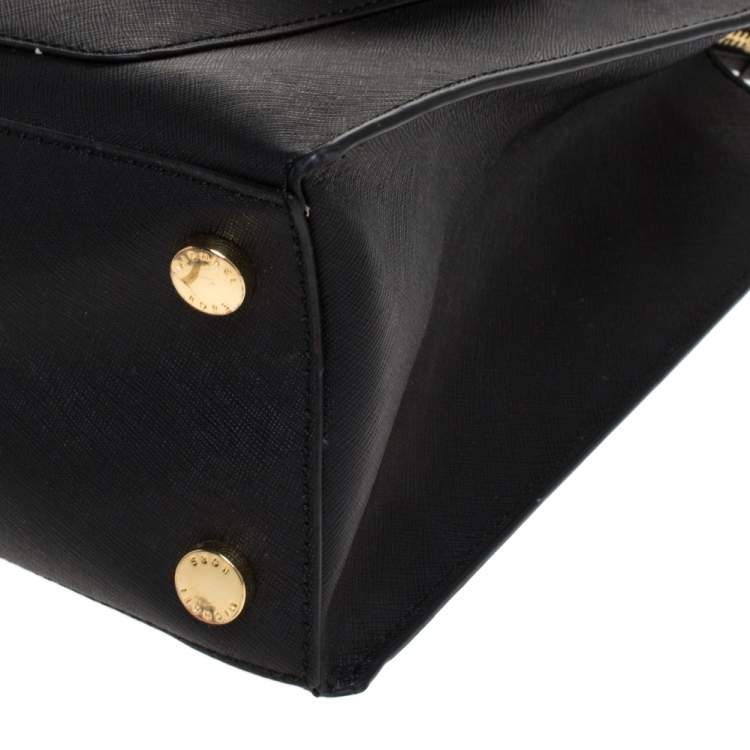 Pre Owned MICHAEL Michael Kors Black Leather Bridgette Tote