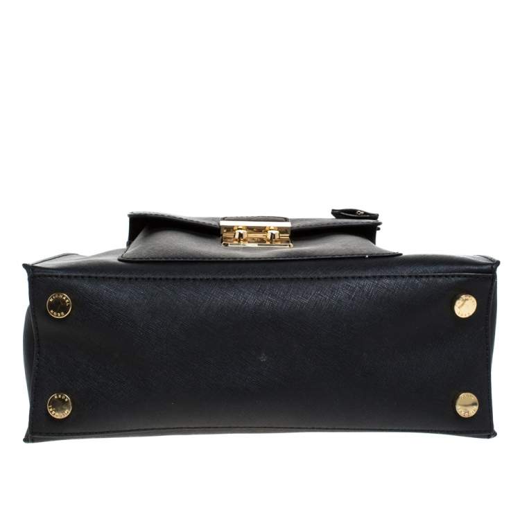 Pre Owned MICHAEL Michael Kors Black Leather Bridgette Tote