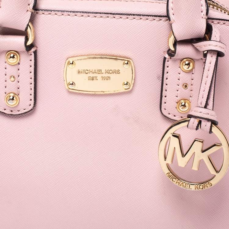Pre Owned Michael Michael Kors Pink Leather MIni 2way Crossbody Bag