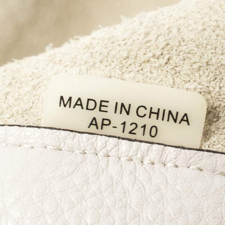 Pre Owned Michael Kors Grey Perforated Leather Logo Grab Hobo