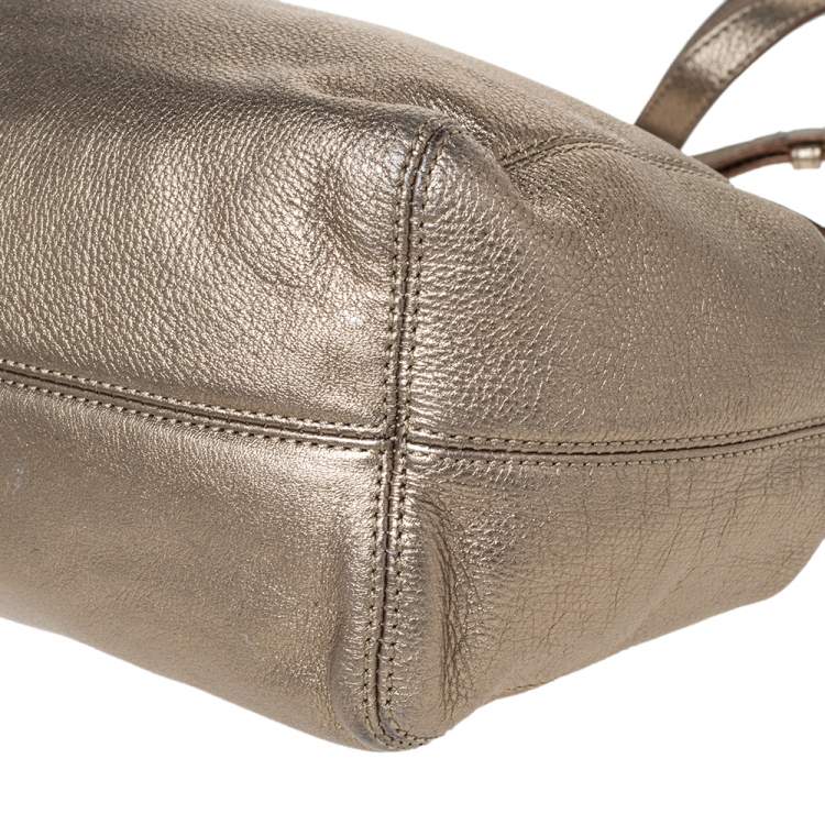 Pre Owned MICHAEL Michael Kors Metallic Leather Chain Shoulder Bag