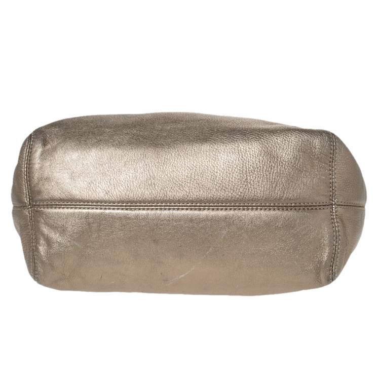 Pre Owned MICHAEL Michael Kors Metallic Leather Chain Shoulder Bag